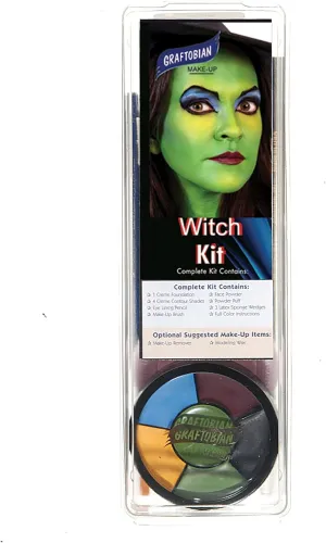 Graftobian Witch Character Makeup Kit - Witch Makeup Set for Costumes, Cosplay, and Halloween