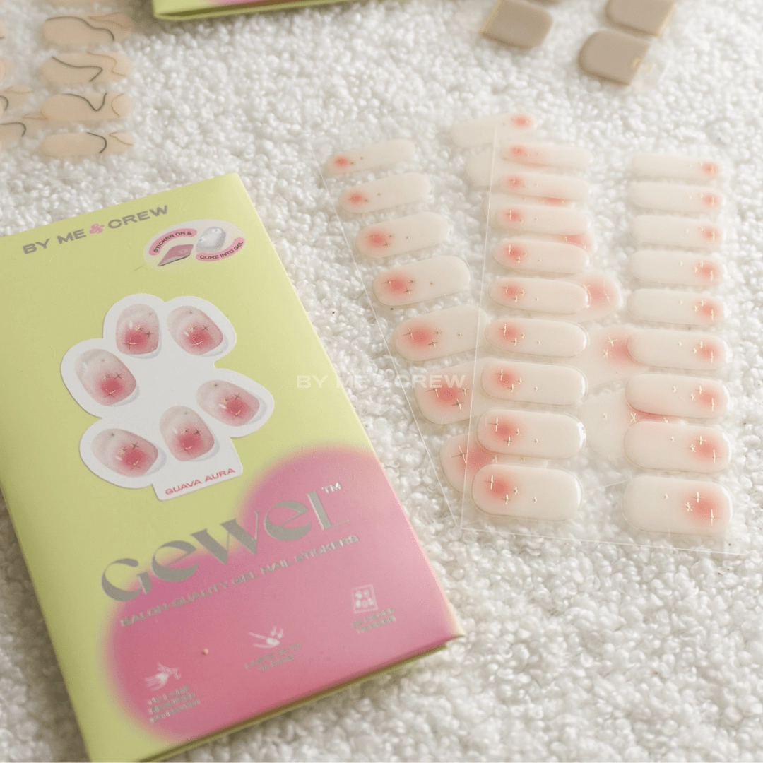 Guava Aura DIY Semi Cured Gel Nail Stickers (32pcs)