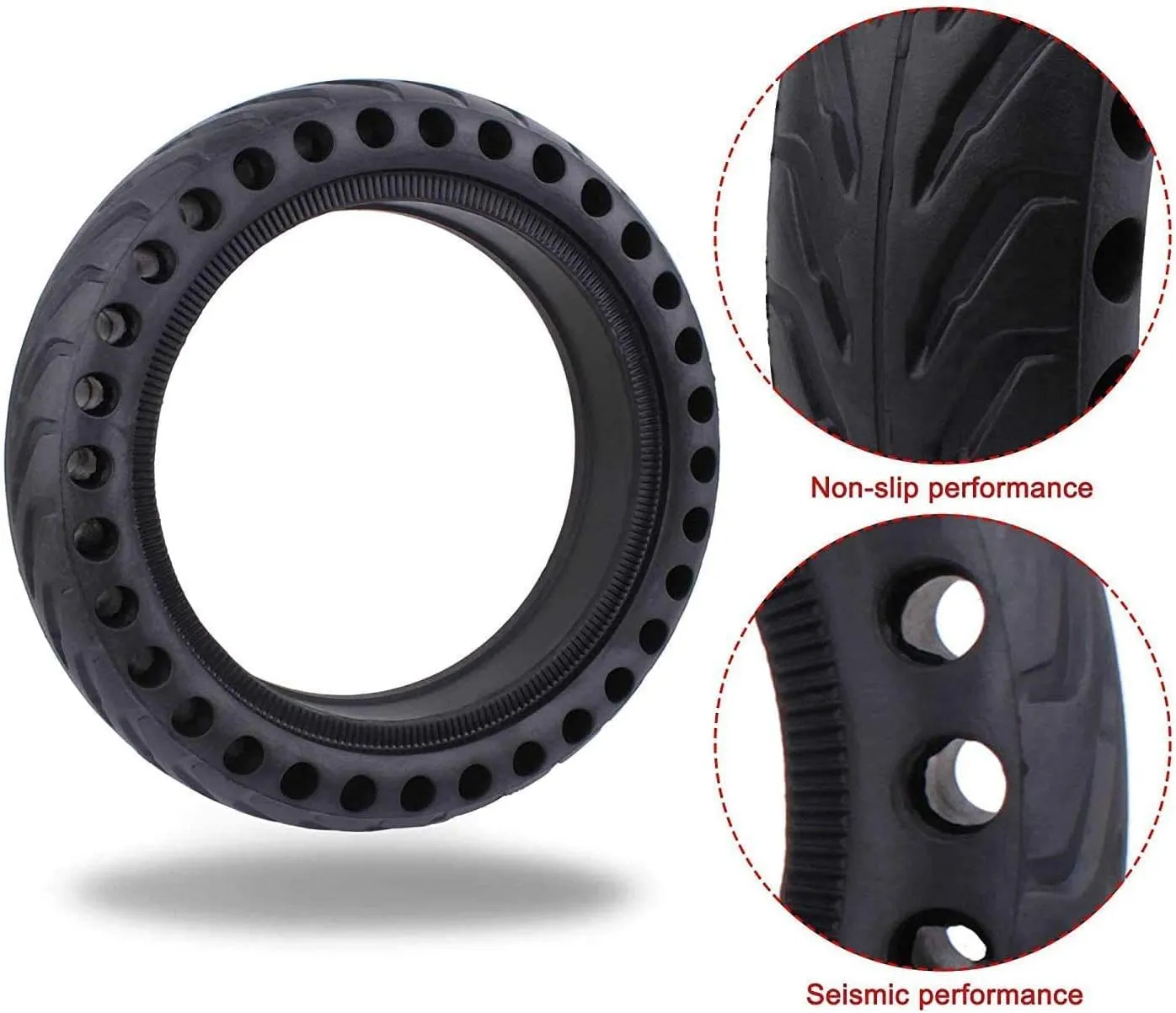 GYL 8.5x2.0 Solid Tire, Replacement for 50/75-6.1 8 1/2x2 8.5x2.125 Inch Original Tire, Fit for Hiboy S2 Swagtron SG-5 isinwheel S9 Pro iScooter i9/i8 Hover-1 Journey VOLPAM SP06 Electric Scooter