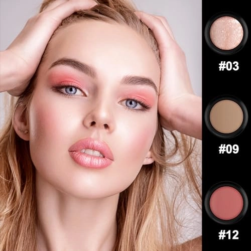 Hilareco PHOERA Foundation Makeup Kit, 3 Pcs Cream Contour Stick Set, Full Coverage Foundation, Blush, Bronzer, Highlighter, Matte Finish