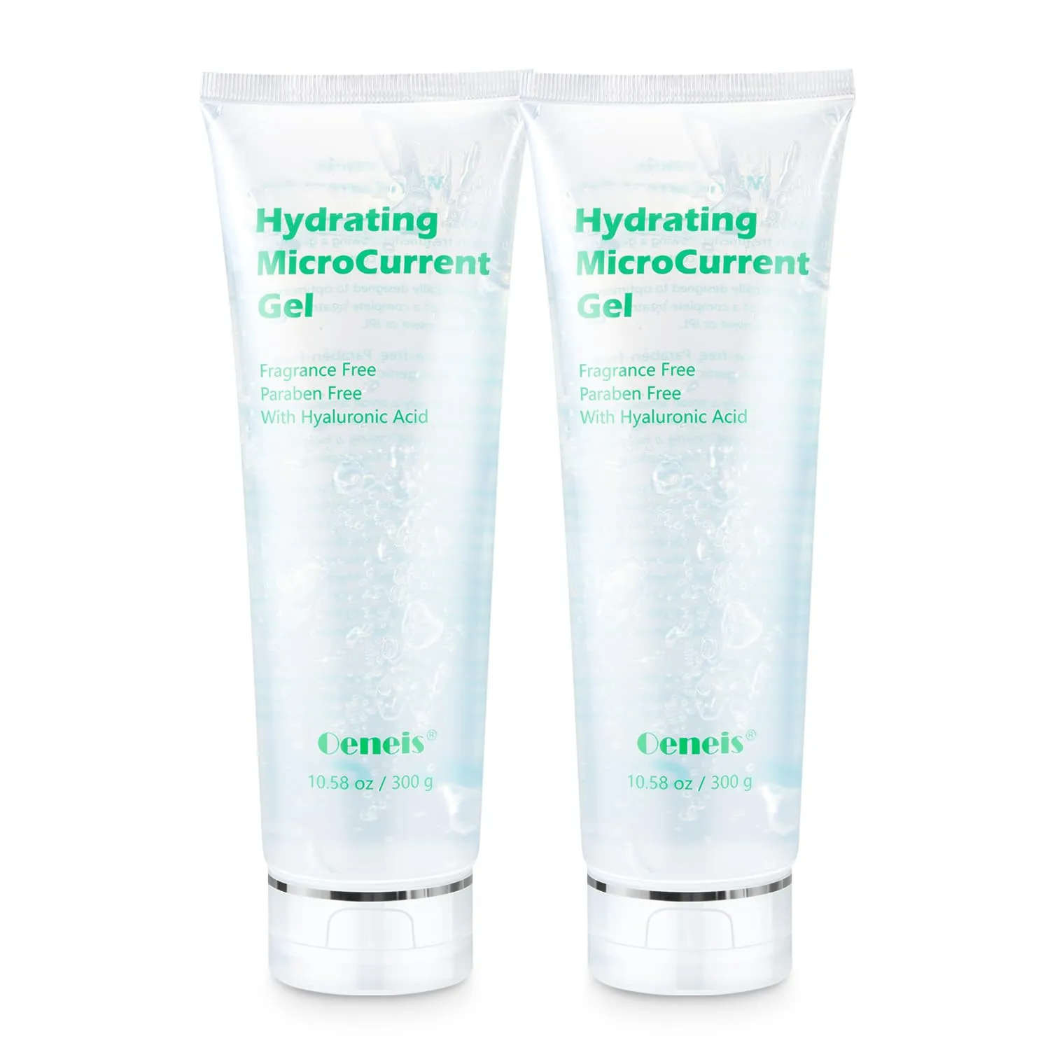 Hydrating Gel for Microcurrent Facial Device, Fragrance-Free, Paraben-Free, Gel Primer with Hyaluronic Acid, Non-irritating Moisturizing Gel, 300g Tube (Pack of 2)