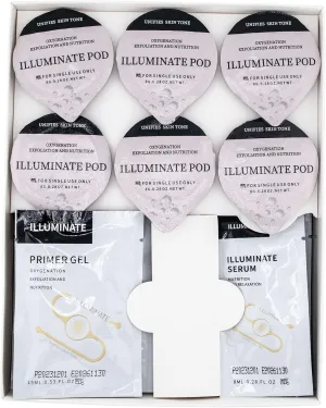 Illuminate - Oxygen Facial CO2 Therapy, Home Facial, 6 Pods   6 Primer Gel   6 Serum After Treatment (New Formula Less Foam)