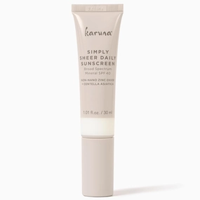 Karuna - Simply Sheer Daily Mineral Sunscreen SPF 40, Non-greasy Formula, Fragrance & Silicone-Free | Untinted, 30 mL/1.01 fl. oz