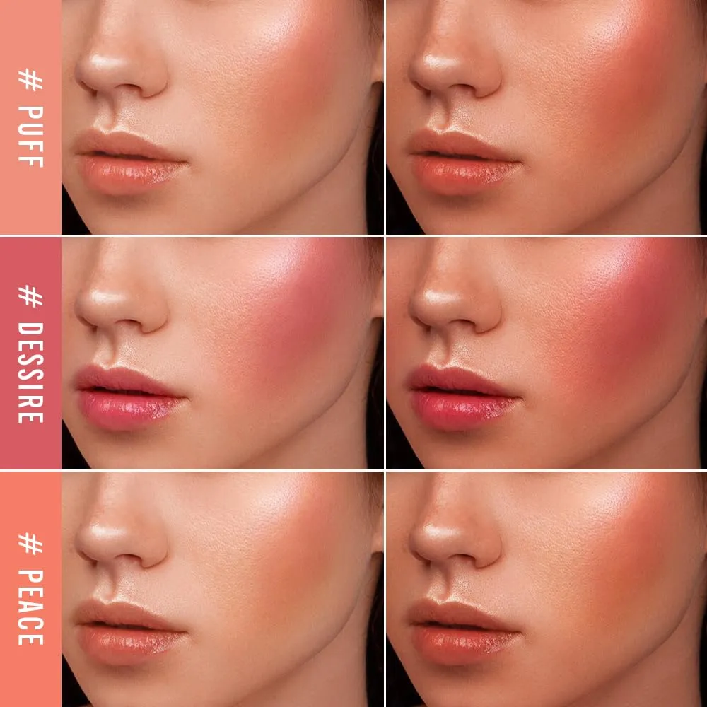 KIMUSE Liquid Blush - Soft Cream Blush for Cheeks, Long-Wearing, Waterproof & Smudge Proof, Dewy Finish