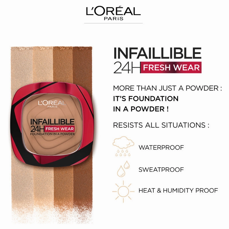 L’Oréal Paris Infallible 24hr Fresh Wear Powder Foundation - 20 Ivory