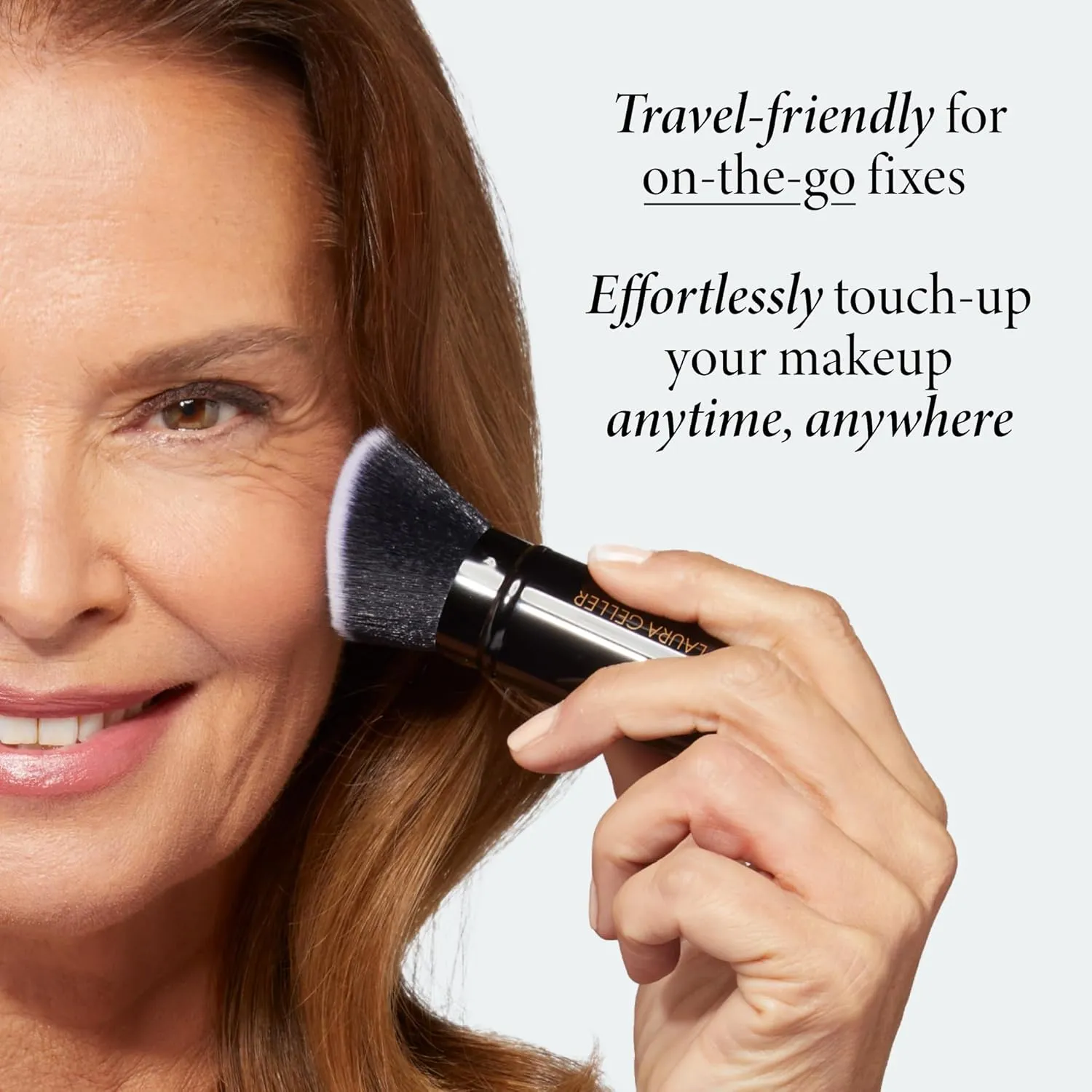 LAURA GELLER NEW YORK Baked Balance-n-Brighten Foundation with Kabuki Brush Makeup Set, Toffee