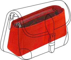 Lckaey insert Purse Organizer for new Diane stick liner bag storage and sorting bag Felt Insert Y082-red