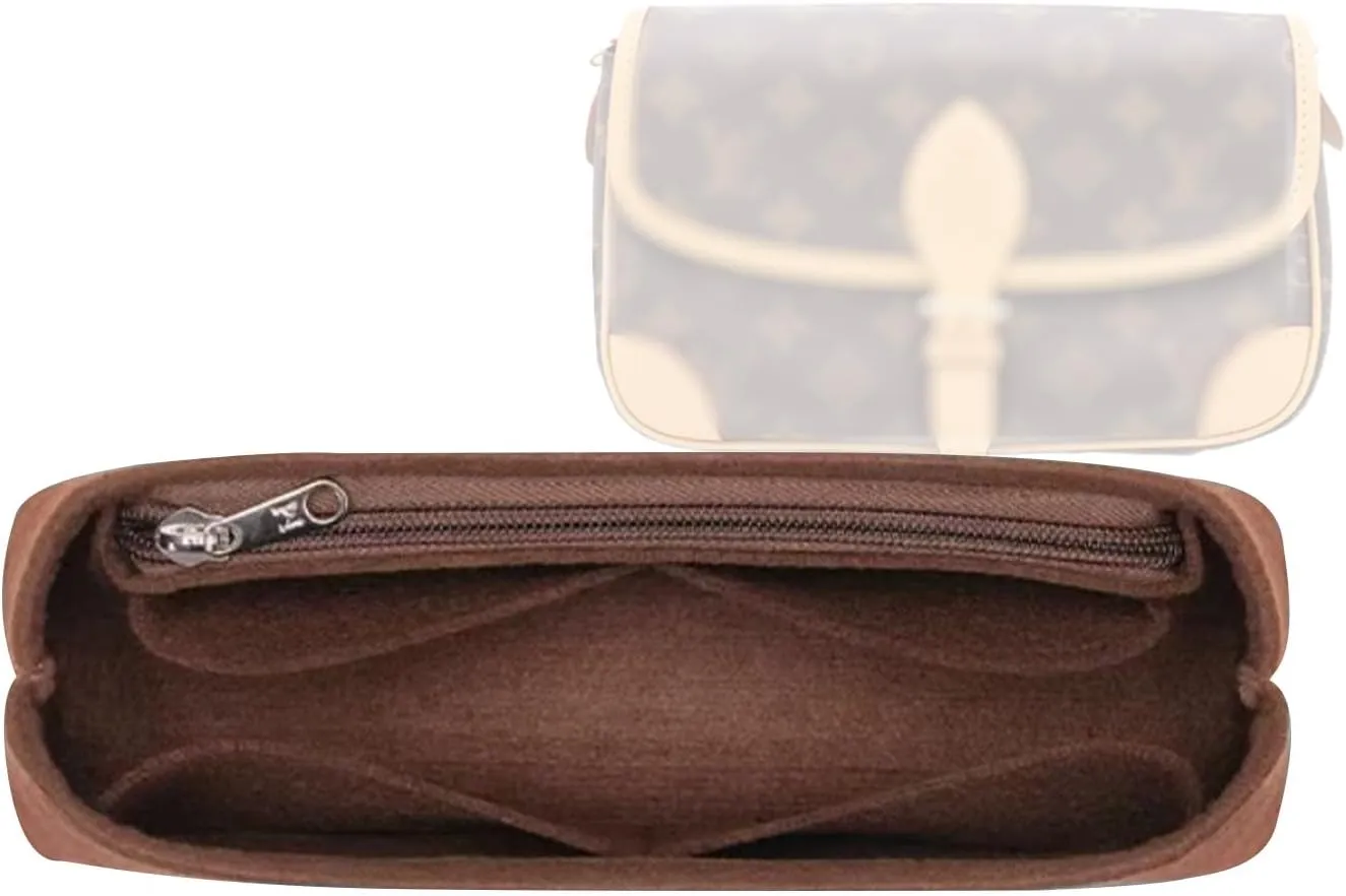 Lckaey Purse Organizer for new Diane stick liner bag storage and sorting bag Felt Insert Y082-coffee