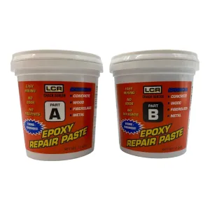 LCR Crack Sealer and Paste for Concrete Wall Leak Repair - High Strength 2 Component System Works on Concrete, Wood, Fiberglass, Metal, Plastic, Glass, and More