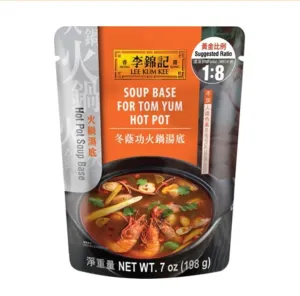 Lee Kum Kee Tom Yum Hot Pot Soup Base (7 oz - 6 Pack), Savory, Spicy & Sour Flavor, Ready-to-Use, Perfect for Soups, Hot Pot, Noodle Soups, Broths, Pasta, & Stews