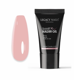 LEGACY NAILS SMART BUILDER GEL 1oz - Odor-Less, Full-Color Coverage, Advanced Viscosity Formula, Perfect for Sculpting Nail Extensions (Light Blush)