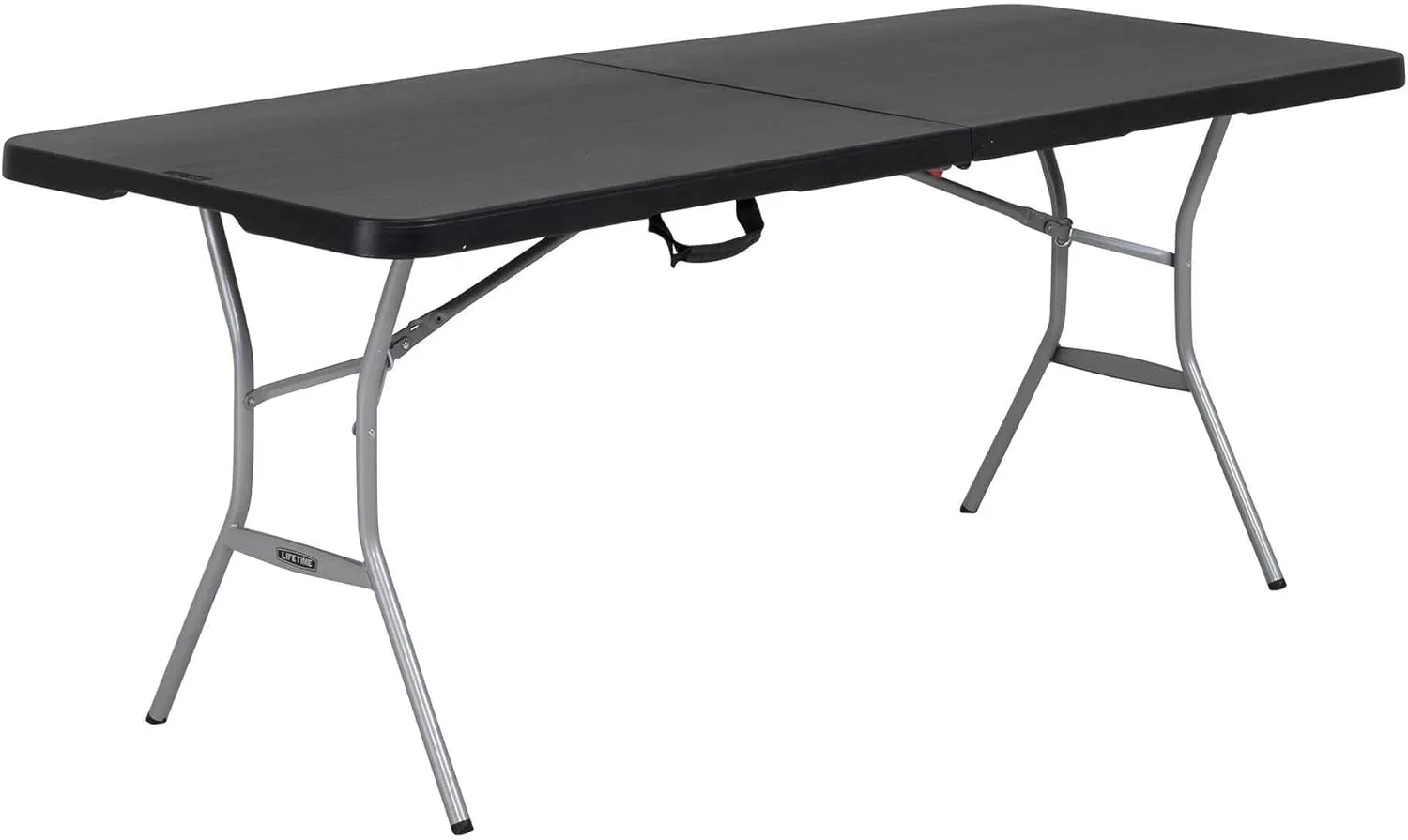 Lifetime 6-Foot Fold in Half Table, Light Commercial, Black