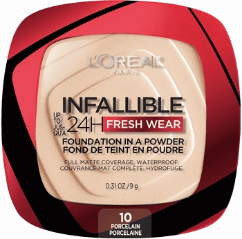 LOREAL INFALLIBLE Up 24H Fresh Wear Foundation In A Powder بودرة الأساس من لوريال بارس
