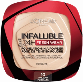 LOREAL INFALLIBLE Up 24H Fresh Wear Foundation In A Powder بودرة الأساس من لوريال بارس