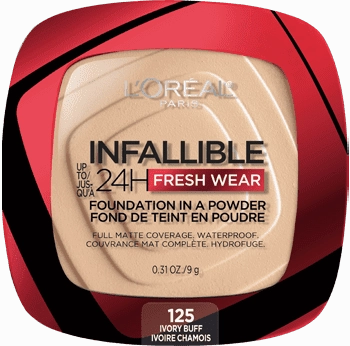 LOREAL INFALLIBLE Up 24H Fresh Wear Foundation In A Powder بودرة الأساس من لوريال بارس