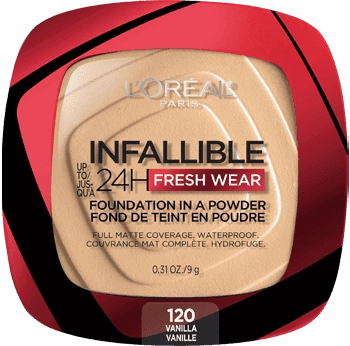 LOREAL INFALLIBLE Up 24H Fresh Wear Foundation In A Powder بودرة الأساس من لوريال بارس