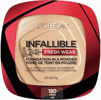 LOREAL INFALLIBLE Up 24H Fresh Wear Foundation In A Powder بودرة الأساس من لوريال بارس