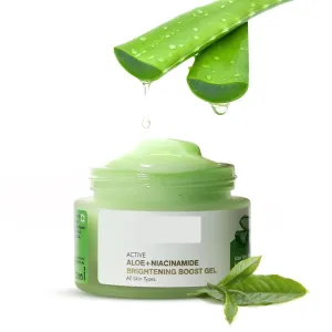 Lo.tu.s Herbals Active Aloe   Niacinamide Brightening Boost Gel | Moisturize Skin | Clear Dark Spots | Paraben-free | All Skin Type | 50gm
