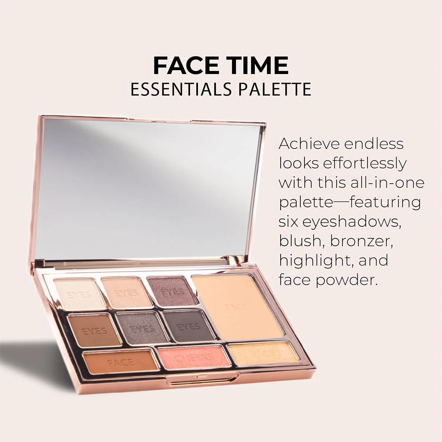 LUMINESS Face Time All In One Makeup Kit - Includes Face Palette, Airbrush Foundation, and Makeup Brush - Long-Wearing, Silky, Soft, Easy to Blend, 3-PC Make Up Set (02 - Fair)