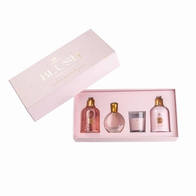 Luxury Blush Bath and Body Care Gift Set Hamper for Women | Body Wash, Body Lotion, EDP Perfume, Scented Candle | Pampering Kit | Gift for women | Gift for Girlfriend & Wife
