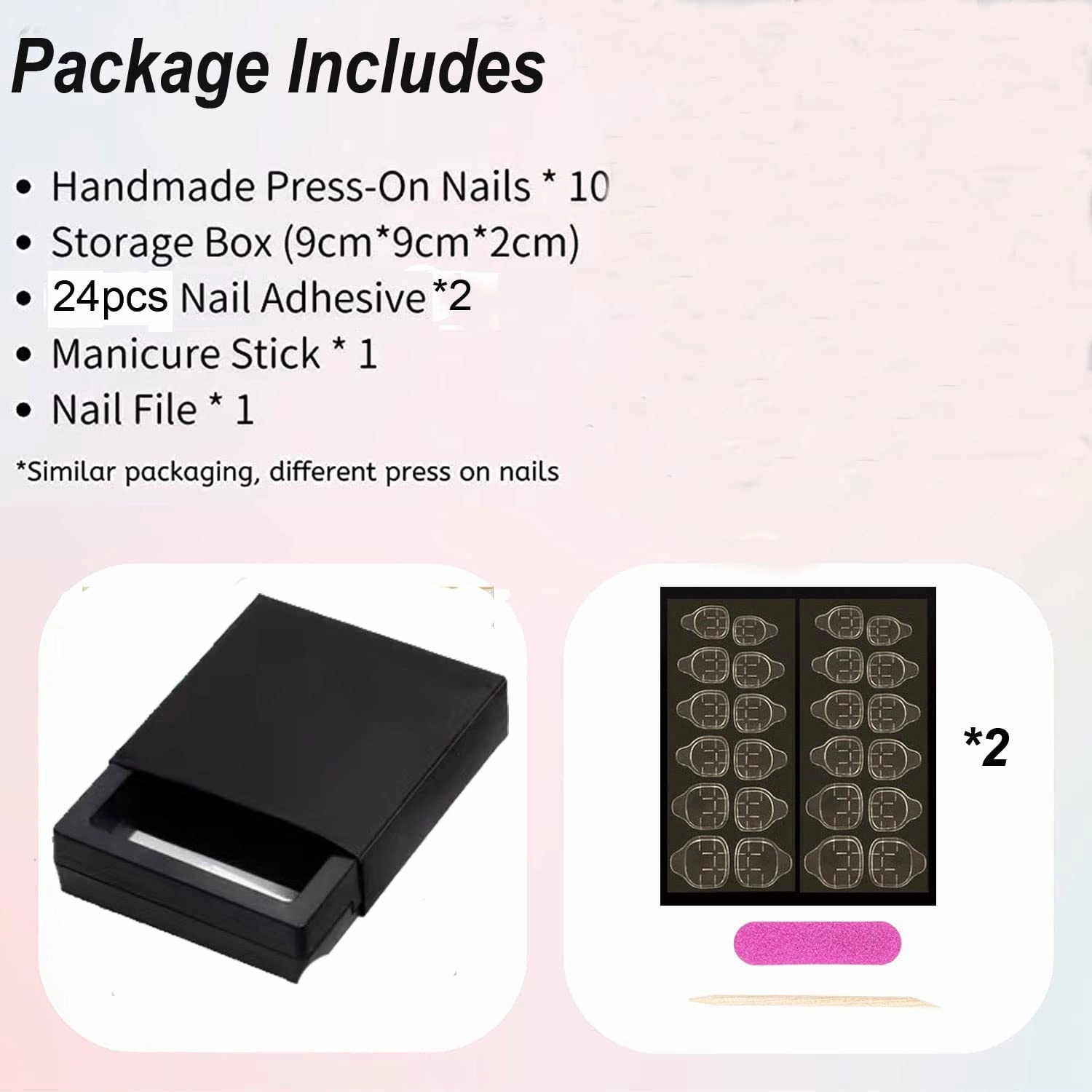 Magrace Square Plastic Press on Nails, 10 pcs (Small), Blue Glitter, Handmade, Full Well Tips, Shimmery Finish, for Women, Special Occasions