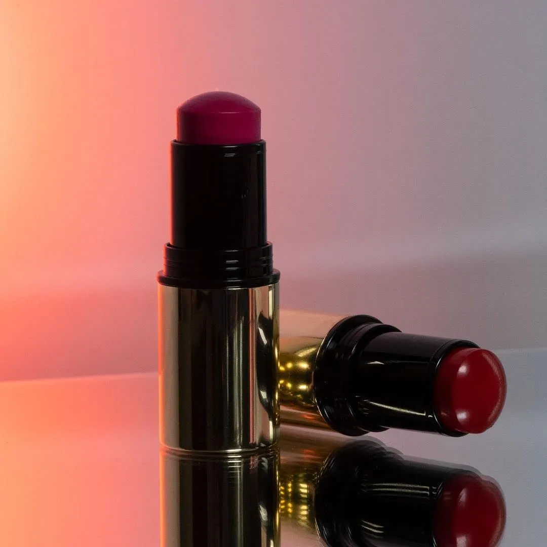 MAKE Beauty Heat Stroke Cream Blush Stick for Cheeks with Natural Hydrating Dewy Finish. Creamy Gel Blush Balm - Shade Toasted, Warm Light Brown Cheek Tint