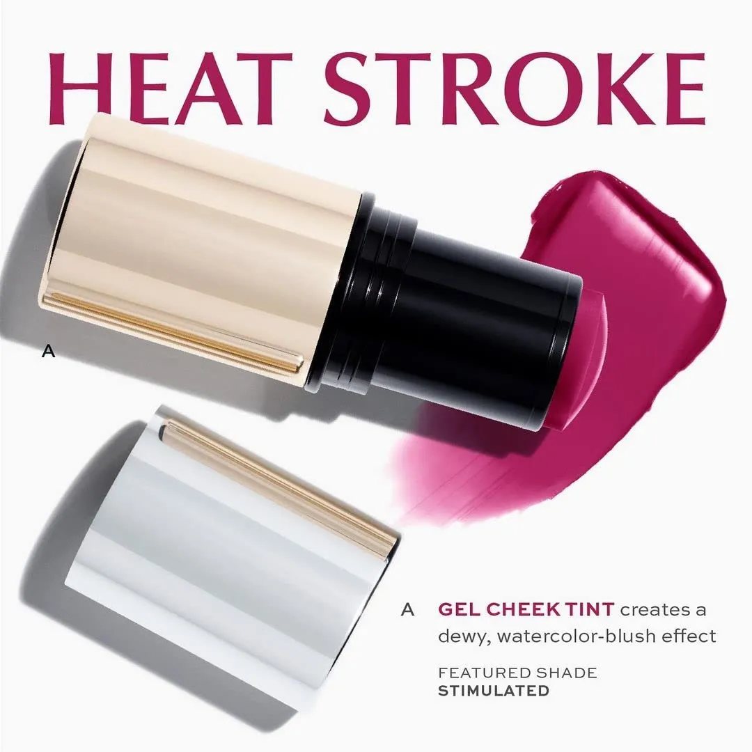 MAKE Beauty Heat Stroke Cream Blush Stick for Cheeks with Natural Hydrating Dewy Finish. Creamy Gel Blush Balm - Shade Toasted, Warm Light Brown Cheek Tint