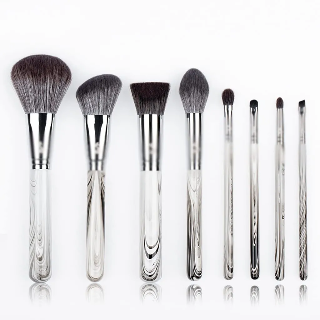 Makeup Brush-8Pcs Marbling Handle Makeup Brushes Series-Synthetic Hair Beauty Tool-Foundation Powder Eyeshadow Pens
