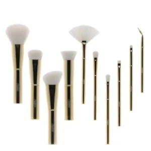 Makeup Brush Set 10Pieces Gold Powder Foundation Eyebrow Make Up Brushes