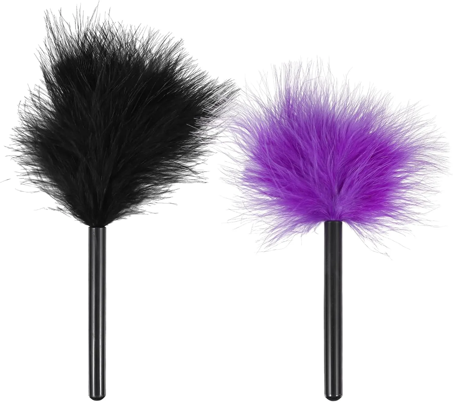 Makeup Puff 2pcs Black Easy Purple, Fluffy Cosmetic Puffs Home Turkey Purple Women Makeup Washable Facial Contouring Beauty Furry Dry Brush Throwing for Body Puff