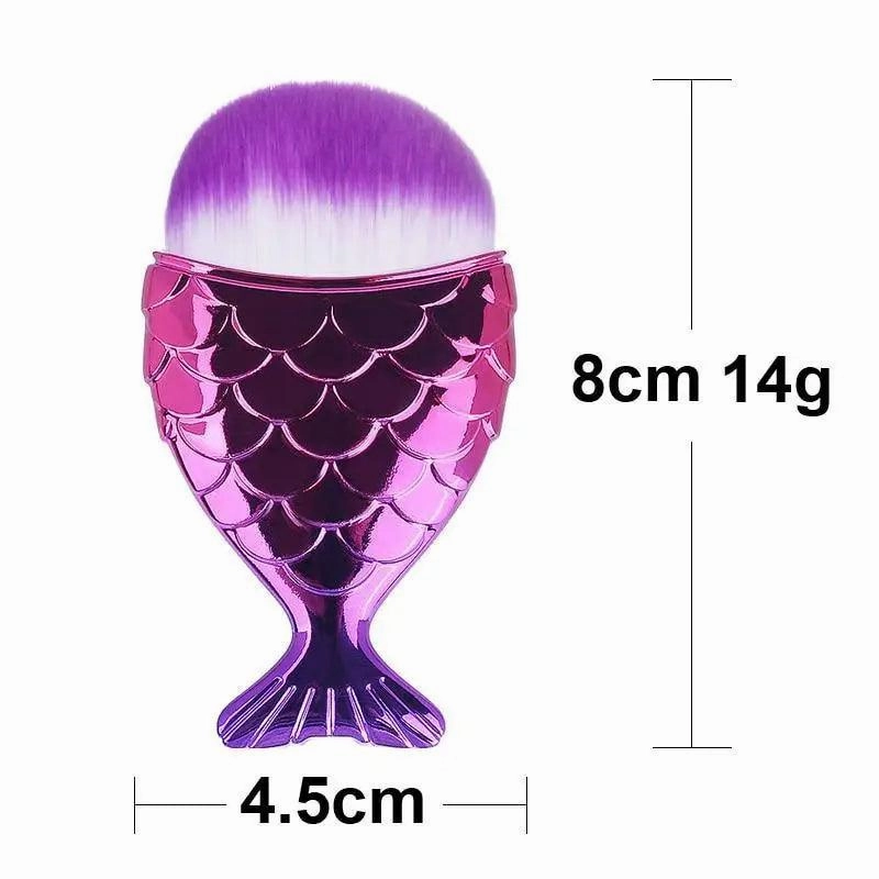 Makeup Brushes Kit Natural Tool Pencil Cosmetics Foundation Artist Mermaid Highlighter Face Set Of Bronzer Eyeshadow Lip