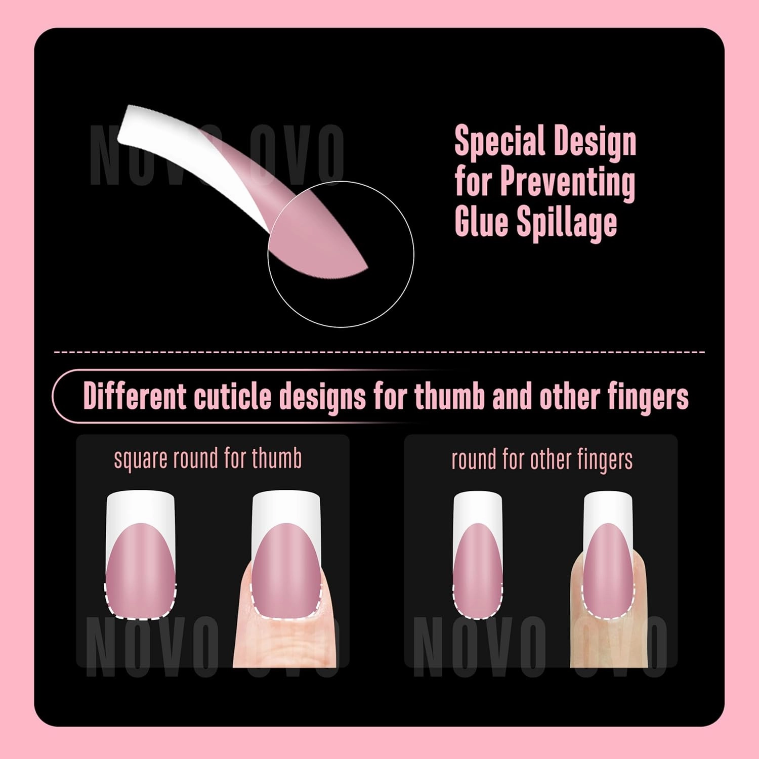 Medium Slightly Curved White French Tip Nail Tips BERRY PINK Full Cover for Press on Acrylic, Extra Thick M Soft Gel False Nail, need Builder Gel Top Coat, no Glue included x 15 Sizes 240 pc