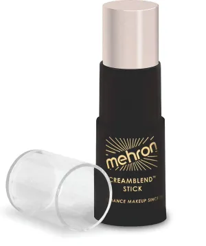 Mehron Makeup CreamBlend Stick | Face Paint, Body Paint, & Foundation Cream Makeup | Perfect for Halloween .75 oz (21 g) (Alabaster)