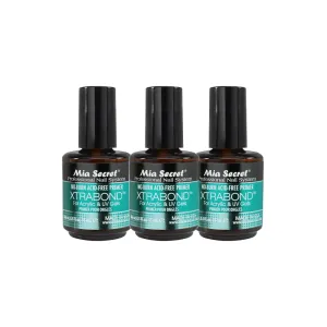 Mia Secret 3PCS No Burn Acid Free Primer Xtra Bond Acrylic Uv Gel 0.5 Fl Oz…