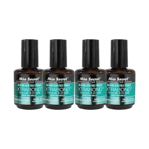 Mia Secret 4PCS No Burn Acid Free Primer Xtra Bond Acrylic Uv Gel 0.5 Fl Oz…