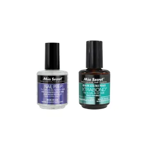 Mia Secret Professional Nail Prep pH Balance Dehydrator & XtraBond Acid-Free Primer 0.5 oz  