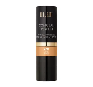 Milani Conceal   Perfect Foundation Stick - Tan (0.46 Ounce) Vegan, Cruelty-Free Cream Foundation - Cover Under-Eye Circles, Blemishes & Skin Discoloration for a Flawless Finish