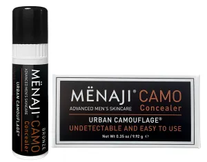 MËNAJI URBAN CAMOUFLAGE® Concealer Stick for Men - Skin Foundation Concealer for Dark Circles, Acne, Under Eye - Corrector - Mens Cosmetics - Bronze - 0.35oz