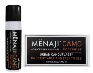 MËNAJI URBAN CAMOUFLAGE® Concealer Stick for Men - Skin Foundation Concealer for Dark Circles, Acne, Under Eye - Corrector - Mens Cosmetics - Medium - 0.35oz
