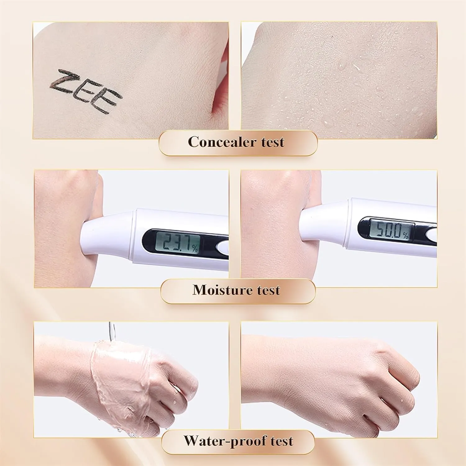 Mushroom Head Air Cushion CC Cream Strong Concealer, Moisturizing BB Cream Makeup Base Primer Even Skin Tone for All Skin Types, Face Makeup Cushion Foundation Long Lasting (Natural Setting Powder)