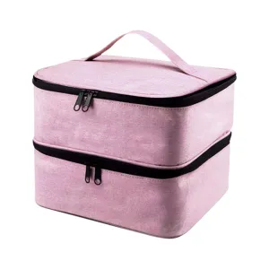 Nail Polish Storage Organizer, Elegant Solution for Manicure Essentials, Blush Pink, 8.66x10.23x7.48inch