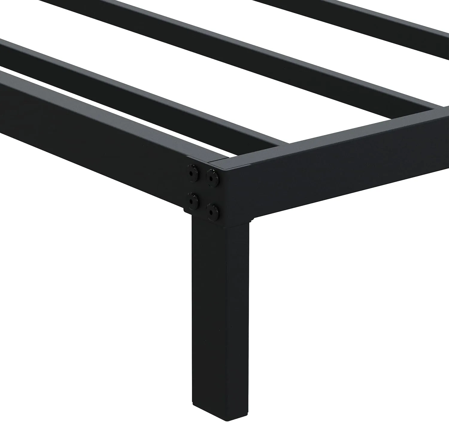 Narrow Twin Bed Frame 9 Inch Heavy Duty Low Profile Metal Platform No Box Spring Needed Mattress Foundation, Easy to Assembly, Noise Free, Black