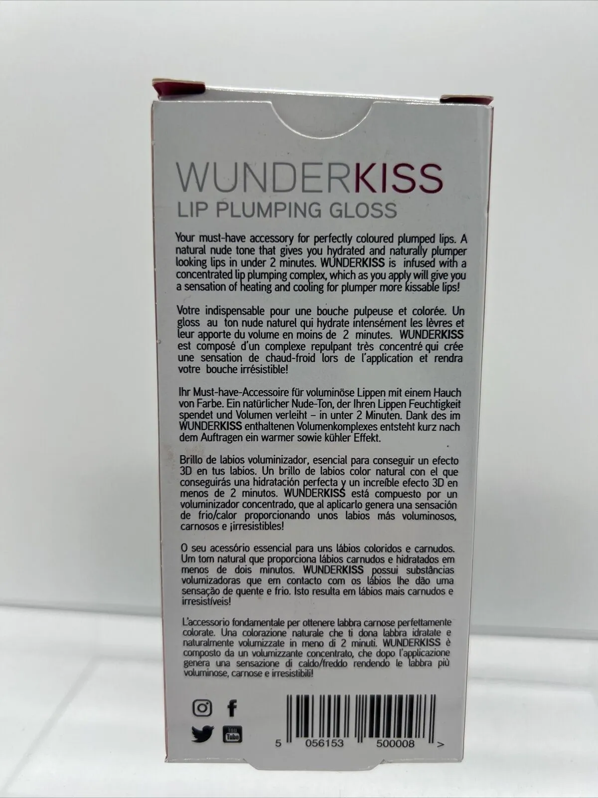 Nude WUNDER2 WunderKiss Lip Plumping Gloss w/Dermaporting Technology COMBINESHIP