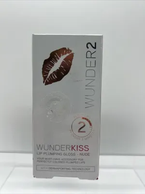 Nude WUNDER2 WunderKiss Lip Plumping Gloss w/Dermaporting Technology COMBINESHIP