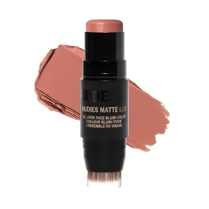 Nudestix Nudies Matte Lux Cream Blush 3-in-1 All Over Face Colour For Cheeks Eyes and Lips w/Blending Blush