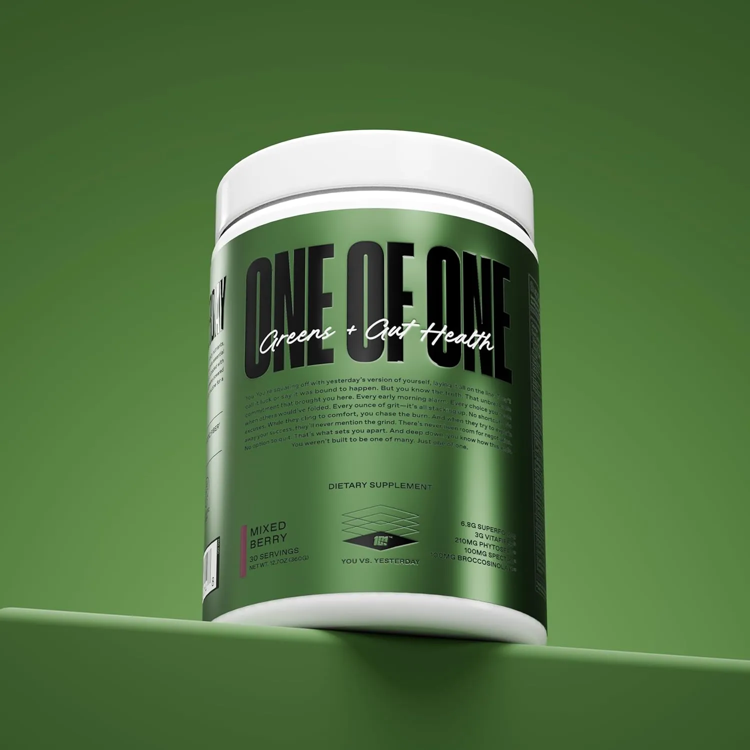 ONE of ONE Greens & Gut Health – Superfood Greens Powder with Prebiotics, Probiotics & Digestive Enzymes for Gut Health, Immunity & Energy, No Artificial Sweeteners - Mixed Berry, 30 Serving
