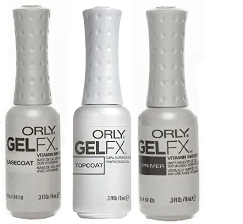 Orly Gel Fx Top Coat, Base Coat, Primer Kit for Nails .03 oz, Value Pack by Orly