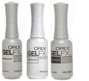 Orly Gel Fx Top Coat, Base Coat, Primer Kit for Nails .03 oz, Value Pack by Orly