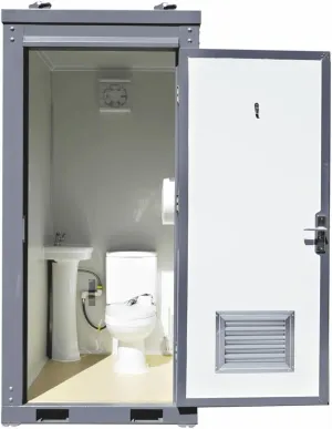 Outdoor Portable Restroom with One Private Stalls, Mobile Toilet for Concerts, Conventions, Construction, Sporting Events