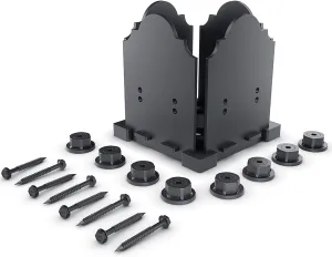 Ozco Building Products 56608 Laredo Sunset 6x6 Post Base Kit, (1 per Pack),Black